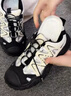 駱駝（CAMEL）山系丑萌鞋女內增高輕戶(hù)外休閑鞋 L25A202145 米/銀/黑 35 曬單實(shí)拍圖