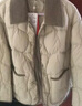坦博爾羽絨服女短款翻領(lǐng)韓版寬松女士燈芯絨外套TD236266 奶茶棕 170  曬單實(shí)拍圖