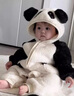 G.DUCKKIDS小黃鴨嬰兒連體衣冬季新生兒衣服萌寶寶外出保暖哈衣卡通兒童爬服 熊貓連體爬爬服 100cm 100 曬單實(shí)拍圖