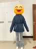 水孩兒（SOUHAIT）童裝女童厚外套冬季兒童搖粒絨風(fēng)衣三防上衣 藏藍SHSDGD01CC543B09 170 曬單實(shí)拍圖