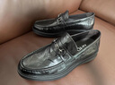 零度休閑皮鞋男鞋春季新款頭層牛皮正裝商務(wù)樂(lè )福鞋軟底一腳蹬豆豆鞋男 黑色 標準皮鞋碼 41 (255mm) 曬單實(shí)拍圖