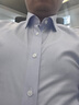 海螺金海螺200支蠶絲襯衫男長(cháng)袖免燙抗皺商務(wù)襯衣春秋高級感輕奢正裝 淺藍隱紋 200支13%蠶絲19MS2017 40 曬單實(shí)拍圖