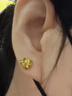 值爵如意結耳釘黃金5G復古中國結耳環(huán)24K純金不掉色耳飾女 0.01g 如意結耳釘 曬單實(shí)拍圖