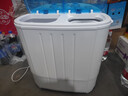 大黃鴨電器洗衣機半自動(dòng)雙桶雙缸家用小型迷你租房宿舍波輪脫水甩干雙杠省電老式強動(dòng)力易操作以舊換新 頂配-節能電芯+Ag+銀離子除菌/99%去污除味 曬單實(shí)拍圖