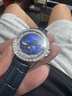 冠琴冠琴手表男士全自動(dòng)機械表星空男表輕奢高級鑲鉆腕表 湖藍色 曬單實(shí)拍圖