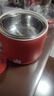 西可低糖電飯煲多功能電煮鍋大容量家用蒸煮一體炒鍋煮面陶瓷釉電熱鍋 中國紅【低糖瀝水籃+不銹鋼蒸屜】 2.5L 曬單實(shí)拍圖