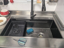 榮事達（Royalstar）水槽大單槽廚房手工304不銹鋼多功能壓紋洗菜盆一體盆臺下盆E5 曬單實(shí)拍圖