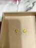 六福珠寶 足金梔子花黃金耳釘 計價(jià)G01G0027DS 約1.03克 曬單實(shí)拍圖