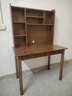 惠尋全實(shí)木書(shū)桌帶書(shū)架小學(xué)生學(xué)習寫(xiě)字桌家用臥室多功能簡(jiǎn)約辦公電腦桌 胡桃色#書(shū)桌+書(shū)架 80cm*60cm*75cm【總高155cm】 曬單實(shí)拍圖