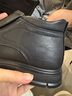 紅蜻蜓真羊毛棉鞋秋冬季商務(wù)高幫厚絨男鞋爸爸鞋WJD44650 黑色 44 曬單實(shí)拍圖
