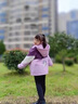 G.DUCKKIDS童裝女童羽絨服中長(cháng)款冬季兒童沖鋒衣三合一冬裝女孩加厚保暖外套 紫色內搭羽絨 140 曬單實(shí)拍圖