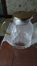 憶壺茶（YIHUTEA）冷水壺玻璃涼水壺家用耐高溫大容量涼水杯夏季客廳果汁桶涼白開壺 【大容量】格紋涼水壺1800ml 曬單實(shí)拍圖