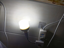 幻色 插座壁燈超亮led插電式照明室內(nèi)倉(cāng)庫(kù)車間大學(xué)生宿舍即插即用節(jié)能E27螺口  三插頭燈座+15W燈泡 白光 曬單實(shí)拍圖