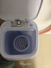 奧克斯（AUX）洗衣機迷你小型家用母嬰兒童寶寶洗內衣內褲洗襪子神器宿舍出租房波輪半自動(dòng)單桶洗襪子機洗脫一體 5.6系列【洗脫一體+藍光殺菌可洗四件套】 曬單實(shí)拍圖