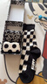 Happy Socks【新品】Happy Socks經(jīng)典波點(diǎn)3雙裝中筒襪堆堆襪ins潮 黑白 3雙 M 36-40 曬單實(shí)拍圖
