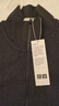 優(yōu)衣庫合作款男裝女裝絨面針織半拉鏈套頭衫長(cháng)袖25秋冬新款479849 08 深灰色 M /170/92A 曬單實(shí)拍圖