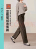 逸陽(yáng)（ESE-Y）加絨香蕉褲女2025冬寬松高腰直筒休閑運動(dòng)奧利絨褲子 深咖色 28 曬單實(shí)拍圖