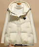 鴨鴨（YAYA）羽絨馬甲女外穿秋冬新款情侶男女同款連帽馬夾背心羽絨服外套 白色-YE4C604061E M (160) (建議100-115斤) 曬單實(shí)拍圖