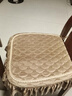 京噶毛絨防滑四季凳子墊四季歐式餐桌椅墊坐墊加厚家用屁墊椅子墊座墊 曼米尼-香檳 43x45cm橢圓防滑底+綁帶 曬單實(shí)拍圖