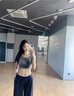 趣米樂(lè )藏青色美式運動(dòng)休閑褲女春秋季新款潮流小個(gè)子寬松顯瘦闊腿衛長(cháng)褲 藏青色 L 曬單實(shí)拍圖