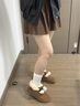 UGG秋季女士時(shí)尚舒適平底圓頭蝴蝶結翻折鞋口懶人毛毛鞋 1153517 CHE | 栗色 37 曬單實(shí)拍圖