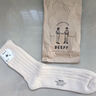 BEEFFSOCKS男女 中國制有機棉加厚粗線(xiàn)針織復古堆堆襪日系 秋冬中筒襪男襪中筒-米色 襪筒20cm均碼 43-46碼 /一雙 曬單實(shí)拍圖