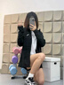 安踏（ANTA）外套女士冬季新款加絨防潑水女款運動(dòng)服連帽開(kāi)衫沖鋒夾克休閑上衣 基礎黑 L （175）【適合125-140斤】 曬單實(shí)拍圖