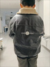 皮爾卡丹（pierre cardin）男童皮衣外套舒適休閑兒童裝冬季加絨加厚機車(chē)服大童夾棉冬裝夾克 黑色 PPDD-220 130cm 曬單實(shí)拍圖