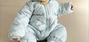 迪士尼（Disney）超萌嬰兒連體羽絨棉冬季外出服輕薄保暖嬰幼兒衣服寶寶冬裝連體衣 旗 艦官 方灰藍(lán)色連體羽絨服不含小熊 旗 艦官 方80 曬單實(shí)拍圖