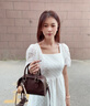 CinvaiKrose【趙昭儀同款】包包女包2025新款手提保齡球包單肩斜挎包生日禮物 咖啡色【送女友老婆女生禮物走心】 曬單實(shí)拍圖