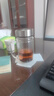 富光雙層玻璃杯支持團購定制泡茶杯辦公杯帶把 大容量男女水杯子580ML 曬單實拍圖