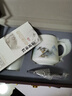 典躍冰種羊脂玉茶杯男士高檔描金辦公室茶水分離泡茶杯白瓷個(gè)人老板杯 大師手繪（錦繡山河） 曬單實(shí)拍圖