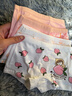 北極絨4條裝兒童內(nèi)褲女童發(fā)育期純棉女孩學(xué)生10A抑菌平角短褲寶寶中大童 曬單實(shí)拍圖