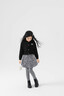 moonkids女童加絨裙褲兒童冬季一體絨打底褲子外穿女孩冬裝假兩件亮片褲裙 2199灰色裙褲【加絨款】 110 cm 曬單實拍圖