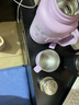 EATKM保溫壺大容量家用大號保溫杯女高顏值便攜熱水瓶戶(hù)外出保溫瓶水杯 淺紫色 2.5L 送背帶+茶濾 曬單實(shí)拍圖