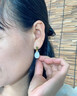 傾愛(ài)和田玉925純銀耳釘女國風(fēng)水滴銀鑲玉石耳墜耳飾品生日禮物送媽媽 曬單實(shí)拍圖
