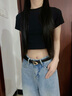 目丸皮帶女士真皮腰帶2025新款休閑個(gè)性百搭配牛仔褲半身裙細(xì)腰帶女款 曬單實(shí)拍圖