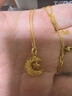 周大福 十字鏈素鏈黃金項鏈(工費180)40cm約3gEOF1137 曬單實(shí)拍圖