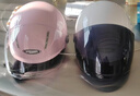 野馬（YEMA）3C認證359S電動(dòng)摩托車(chē)頭盔男女秋冬季輕便式半盔電瓶車(chē)安全帽 四季通用 櫻桃粉彩帶花配透明長(cháng)鏡 曬單實(shí)拍圖