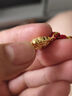 中國黃金（CHINA GOLD）黃金平安鎖項鏈足金吊墜女士金鎖長命鎖情人節(jié)禮物送女友嬰兒寶寶 款3】平安鎖吊墜 約0.8g【紅繩】 曬單實拍圖