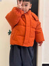 木木屋（mumuwu）童裝兒童棉服冬季男童外套加絨加厚女孩棉衣保暖寶寶棉襖嬰兒冬裝 橘色 100 適合90-100cm年齡3-4歲 曬單實(shí)拍圖