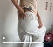 森馬（Semir）休閑褲女寬松闊腿褲顯腿長時尚百搭2025夏季花邊褲子107425127060 曬單實拍圖