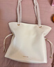 CHARLES&KEITH大容量柔軟抽繩鏈條福袋包托特包包女包女士生日禮物CK2-20782654 Cream奶白色 L 曬單實(shí)拍圖