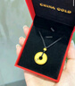 中國黃金（CHINA GOLD）黃金吊墜男女款足金平安扣轉運金珠項鏈情人節實(shí)用生日禮物送男友 京速達*平安扣吊墜【默認黑繩】約2.8g 曬單實(shí)拍圖