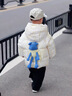 迪士尼（Disney）童裝兒童羽絨服冬季新款男童中長(cháng)款白鴨絨衣服女童加厚外套 黃色 黃色 80 cm 曬單實(shí)拍圖