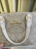 MK&GN奢侈品女包mk女包2025新款單肩斜挎包包輕奢大牌小號托特包手提包 米白色 曬單實(shí)拍圖