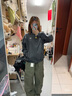 adidas休閑簡(jiǎn)約三條紋梭織立領(lǐng)夾克外套男裝秋季阿迪達斯三葉草   黑色 (偏小，推薦買(mǎi)大1碼)   XL 曬單實(shí)拍圖