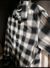 優(yōu)衣庫童裝男童女童法蘭絨格子襯衫長(cháng)袖襯衣薄外套上衣新款478132 09 黑色 150 曬單實(shí)拍圖