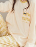 都市麗人女士睡衣女100%純棉長(cháng)袖長(cháng)褲秋季安心全棉家居服可外穿淺杏M 曬單實(shí)拍圖
