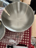 無(wú)印良品（MUJI）  不銹鋼 盆 餐具 家用揉面盆洗菜發(fā)面盆  和面盆 料理盆 銀色 L 直徑22*高9.1cm 曬單實(shí)拍圖